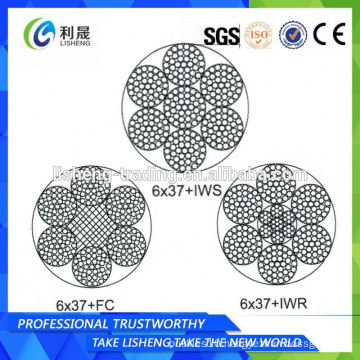 6x37+FC 6x37+IWS 6x37+IWR Metric Wire Rope